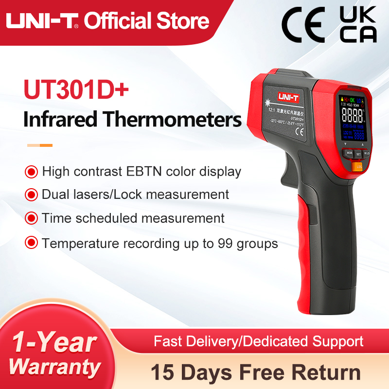 Industrial Infrared Laser - UNI-T Digital Infrared Thermometer UT303D+ Industrial