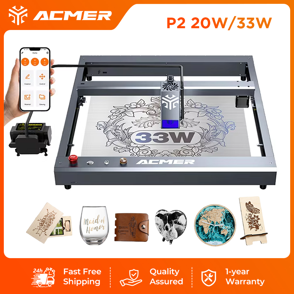 Industrial Laser Machines - ACMER P2 33W Laser Engraver and