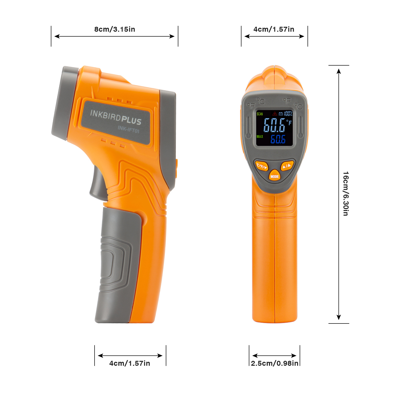 Inkbird Laser Infrared Thermom - Industrial Infrared Laser 评论和价格