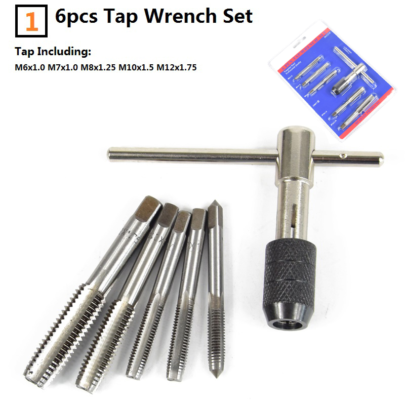 6/8/9pcs M3-M12 Tap Wrench Dri - Cnc Router Bit 评论和价格