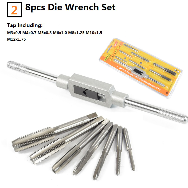 6/8/9pcs M3-M12 Tap Wrench Dri - Cnc Router Bit 评论和价格