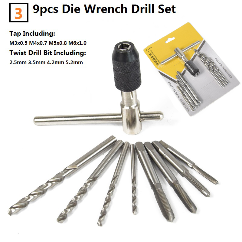 6/8/9pcs M3-M12 Tap Wrench Dri - Cnc Router Bit 评论和价格