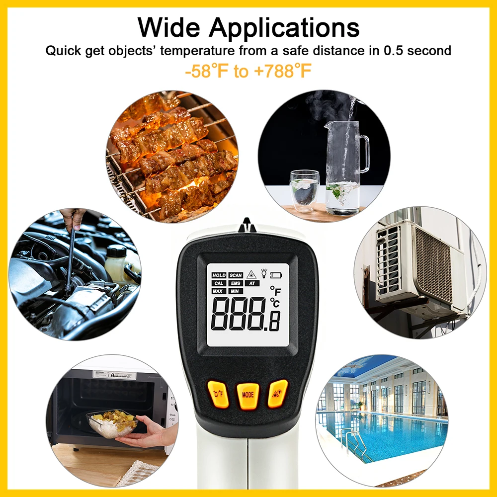 XRCLIF Infrared Thermometer No - Industrial Infrared Laser 评论和价格