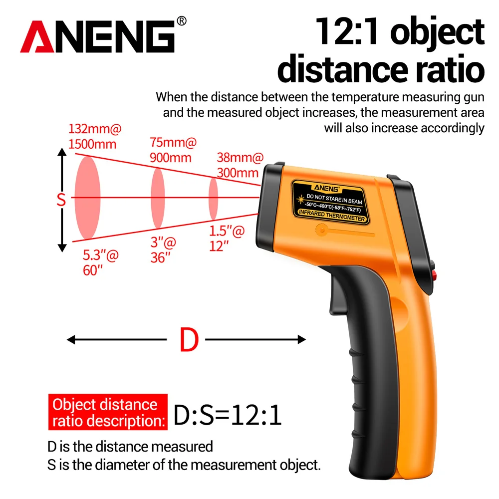 ANENG TH201 Infrared Thermomet - Industrial Infrared Laser 评论和价格