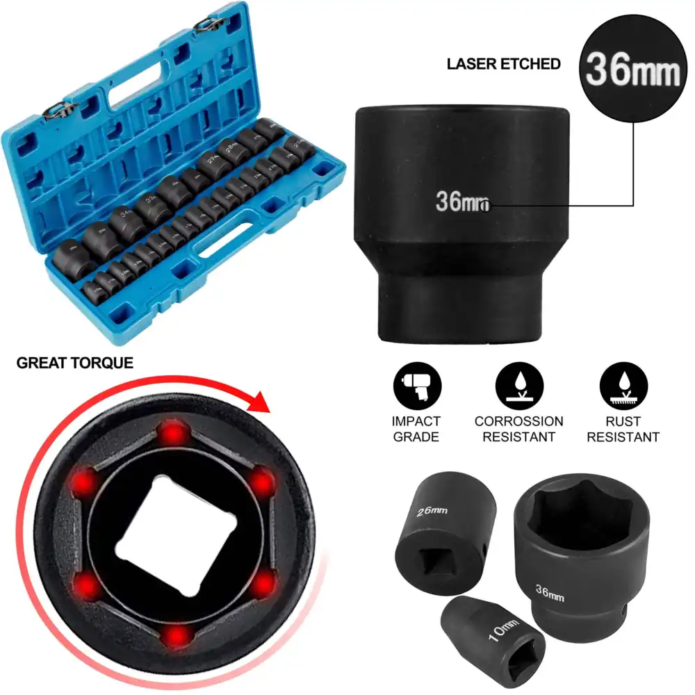 Metric Impact Socket Set, CR-V - Industrial Laser Repair 评论和价格
