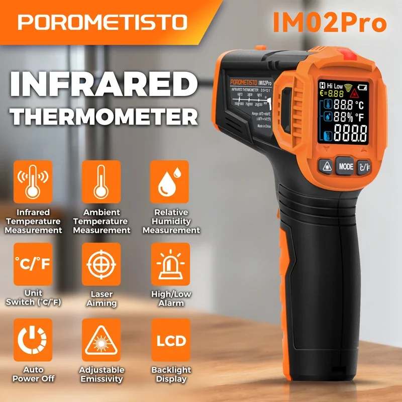 -50~380C Infrared Thermometer  - Industrial Infrared Laser 评论和价格