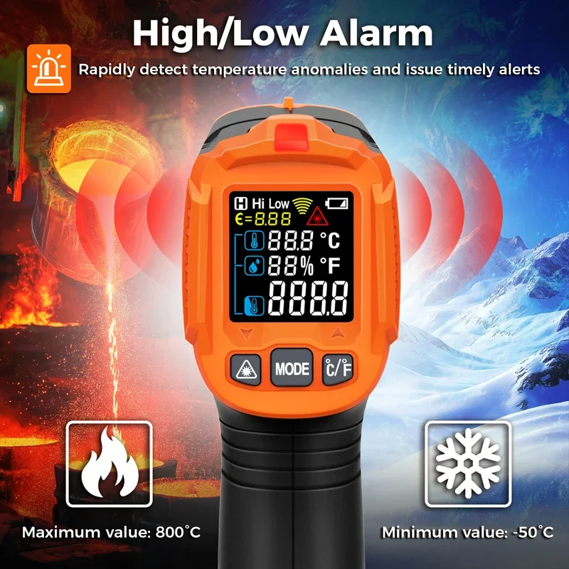 -50~380C Infrared Thermometer  - Industrial Infrared Laser 评论和价格